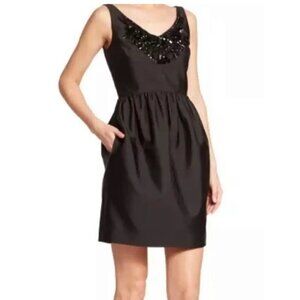 Kate spade new york black embellished neckline dress with pockets